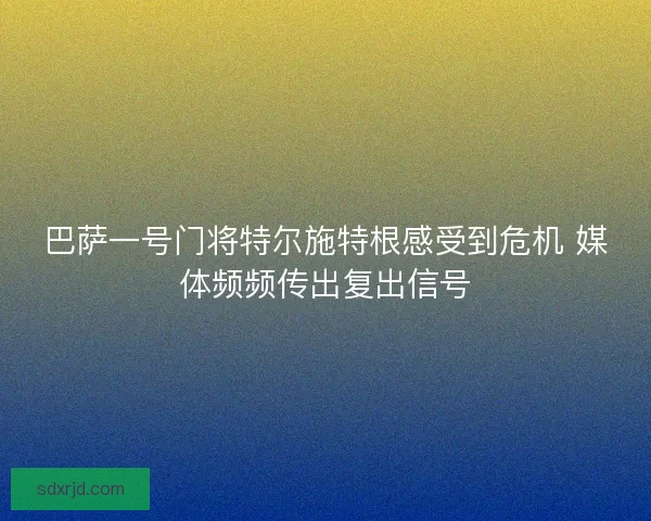 巴萨一号门将特尔施特根感受到危机 媒体频频传出复出信号 巴萨一号门将特尔施特根感受到危机 媒体频频传出复出信号